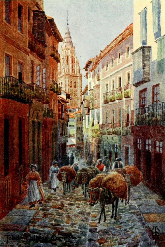 1906, Northern Spain, pp. 204-205, Toledo. Calle del Comercio
