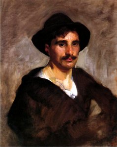 Gondolier by John Singer Sargent 1905. Free illustration for personal and commercial use.
