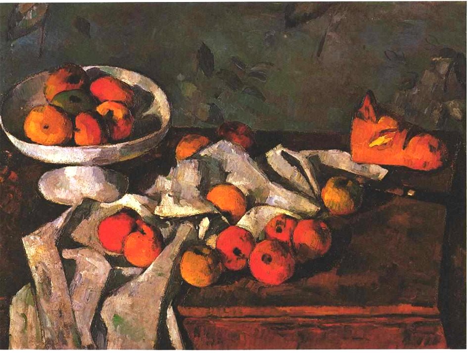 Cezanne - Stilleben mit Obstschale und Äpfeln