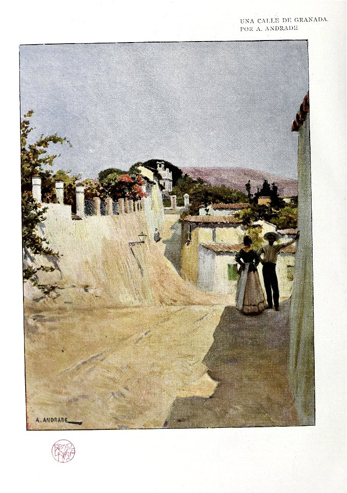 1905-06-24, Blanco y Negro, Una calle de Granada, Andrade