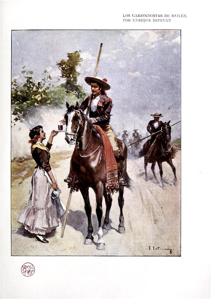 1905-11-11, Blanco y Negro, Los garrochistas de Bailén, Estevan