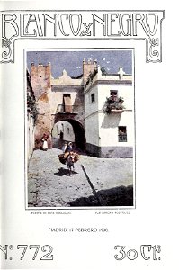 1906-02-17, Blanco y Negro, Puerta de Rota (Sanlúcar), García y Rodríguez. Free illustration for personal and commercial use.