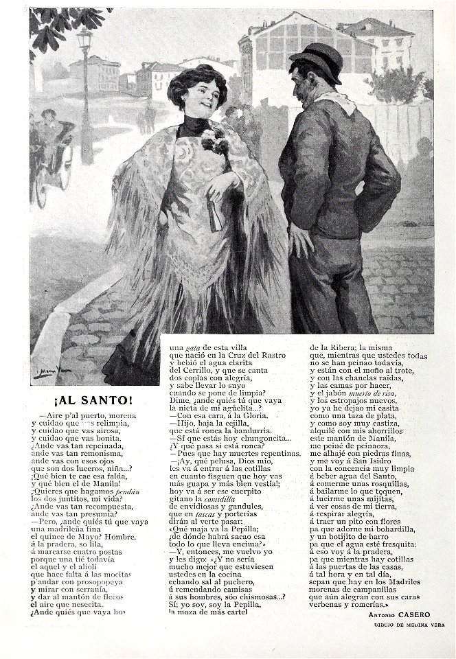 1907-05-18, Blanco y Negro, Al santo, Medina Vera, Antonio Casero