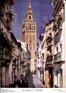 1907-01-26, Blanco y Negro, Calle de Sevilla, García y Rodríguez. Free illustration for personal and commercial use.