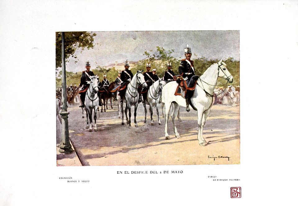 1907-05-04, Blanco y Negro, En el desfile del 2 de mayo, Estevan