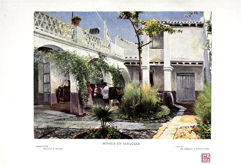 1907-03-23, Blanco y Negro, Bodega en Sanlúcar, García y Rodríguez