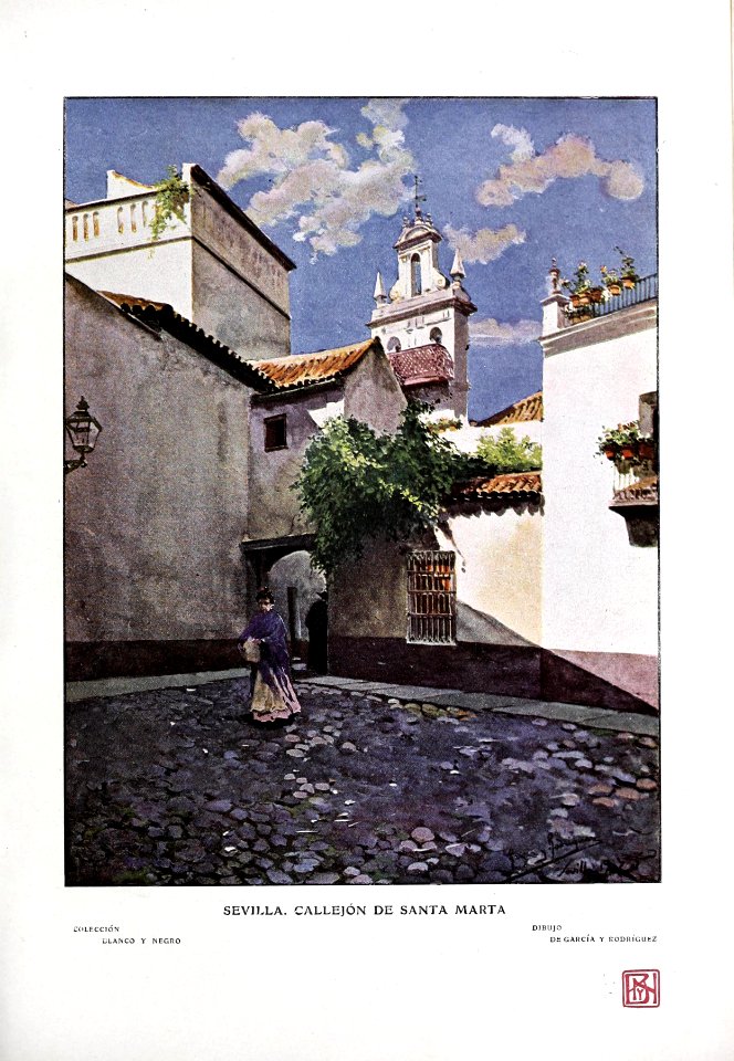 1907-06-22, Blanco y Negro, Sevilla, Callejón de Santa Marta, García y Rodríguez