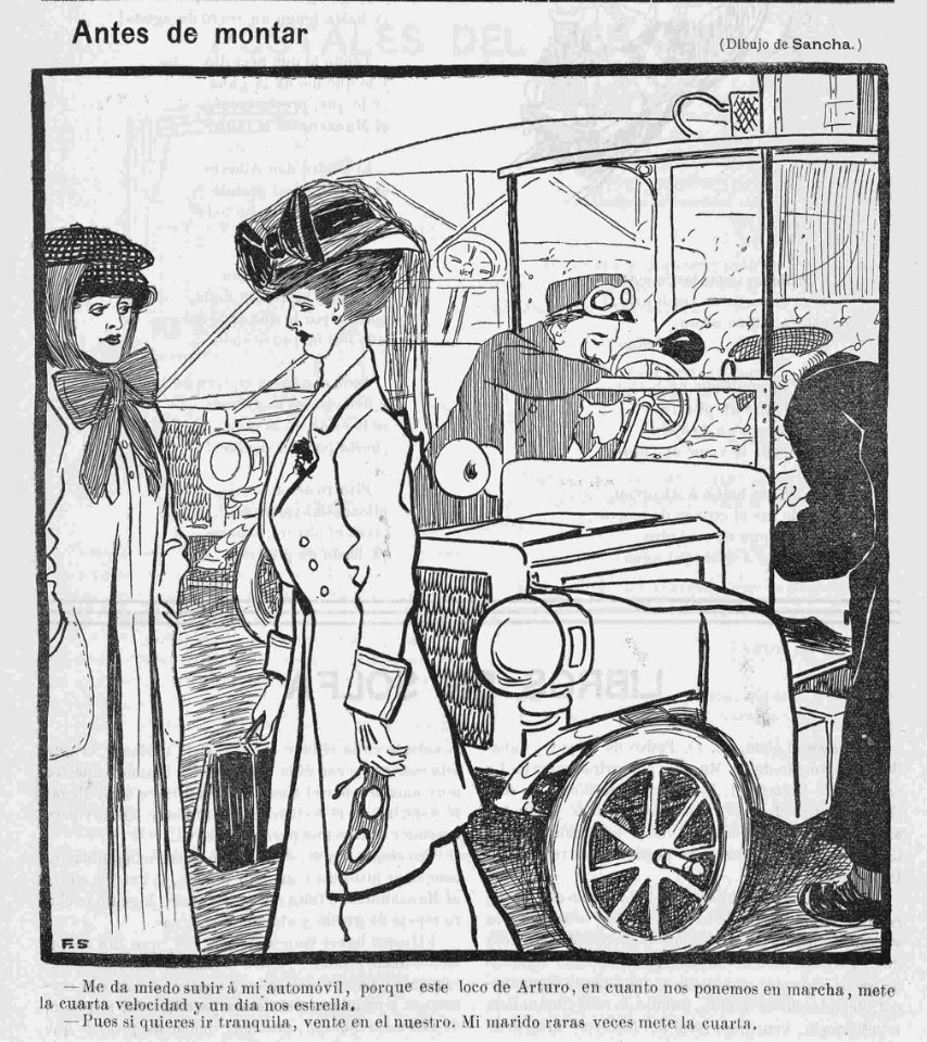 1907-08-28, ¡Alegría!, Antes de montar, Sancha