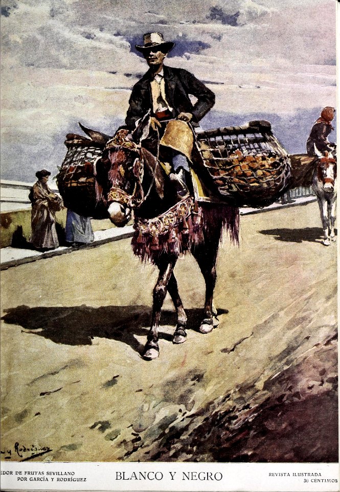 1907-02-02, Blanco y Negro, Vendedor de frutas sevillano, García y Rodríguez