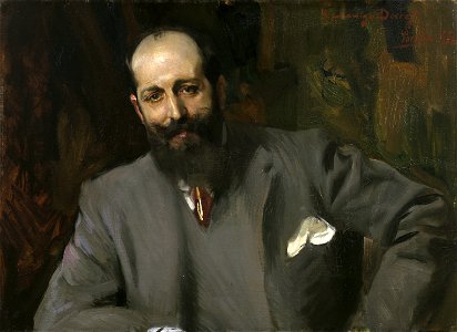 Joaquín Sorolla - Retrato del doctor Joaquín Decref y Ruiz. Free illustration for personal and commercial use.