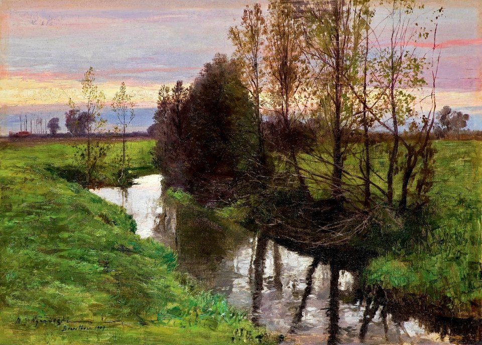 Michał Gorstkin Wywiórski - Pejzaż z Brzostkowa 1907