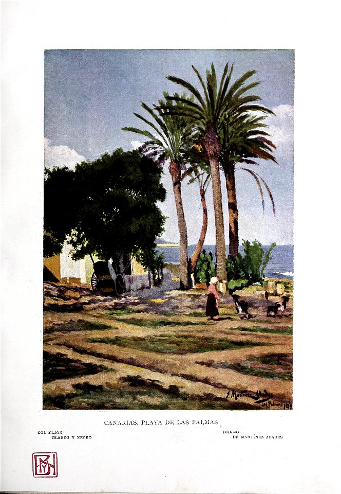 1907, Blanco y Negro, Canarias, Playa de Las Palmas, Martínez Abades
