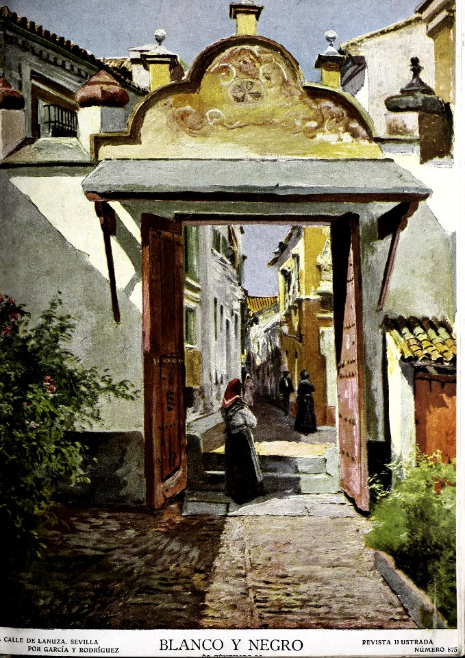 1908-02-08, Blanco y Negro, Calle de Lanuza, Sevilla, García y Rodríguez