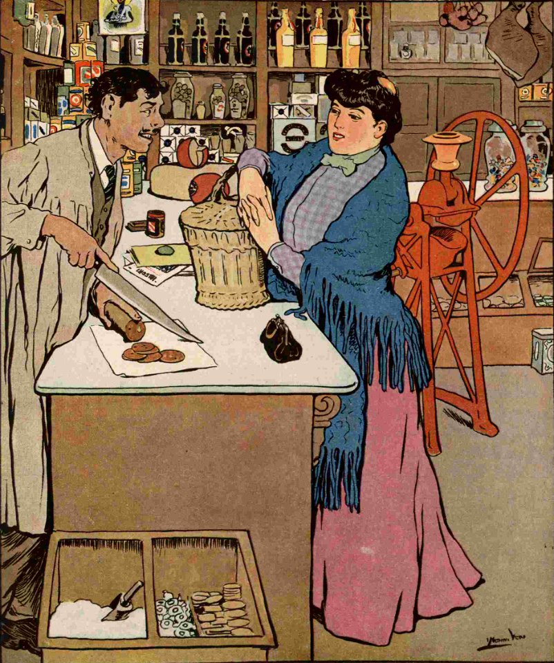 1908-01-08, ¡Alegría!, En la tienda, Medina Vera (cropped)
