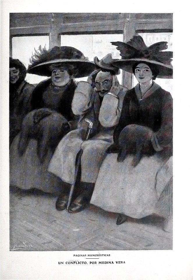 1908-12-12, Blanco y Negro, Páginas humorísticas, Un conflicto, Medina Vera