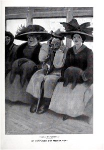 1908-12-12, Blanco y Negro, Páginas humorísticas, Un conflicto, Medina Vera