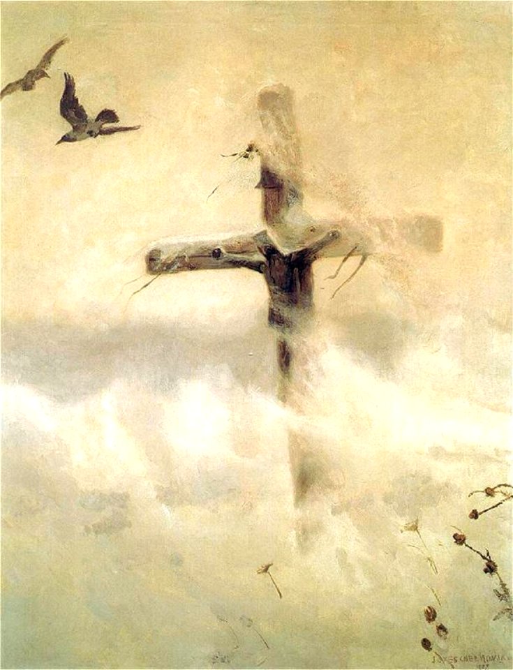 Chełmoński Cross in a blizzard