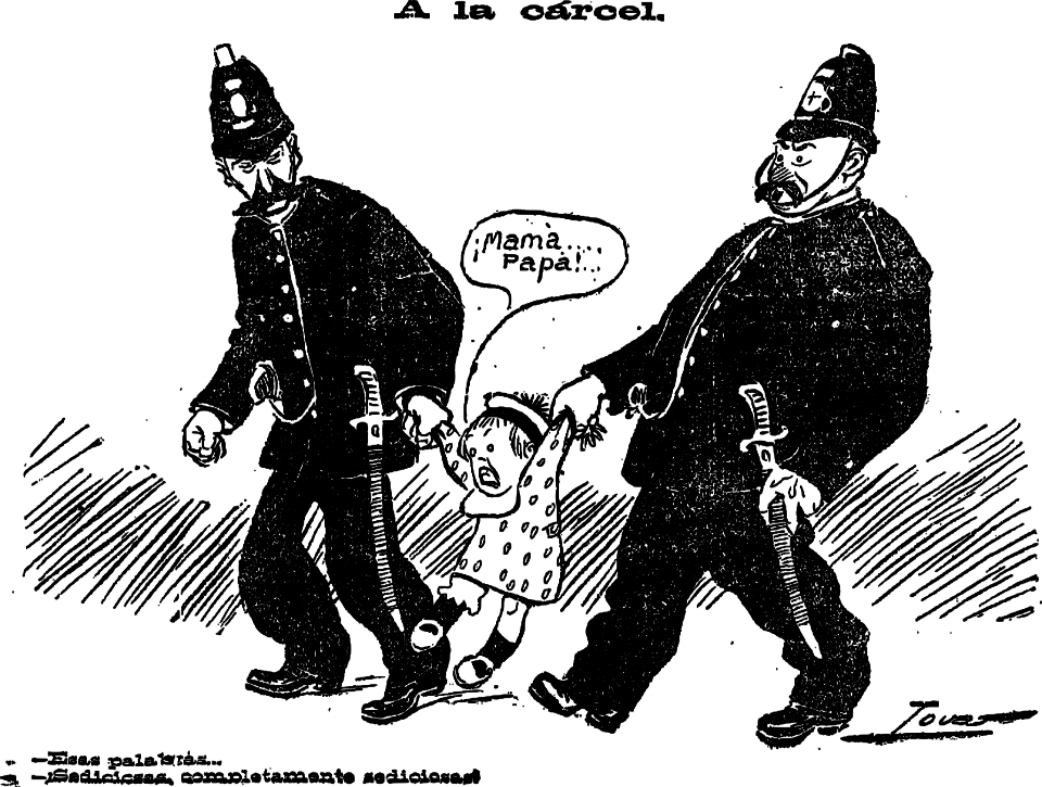 1909-04-25, Heraldo de Madrid, A la cárcel, Tovar