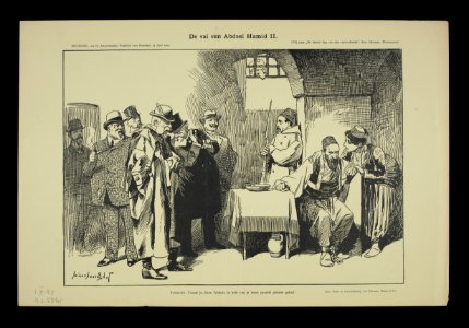1909 Dutch caricature of Abdulhamid II by Braakensiek