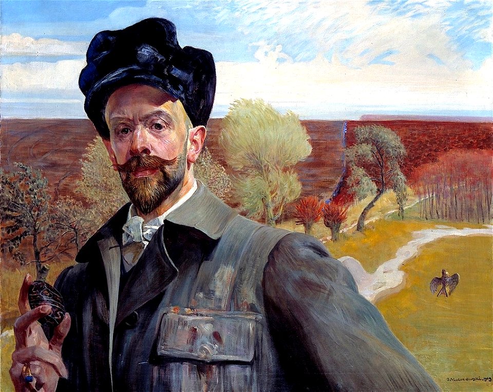 Malczewski Jacek Autoportret z pisanka