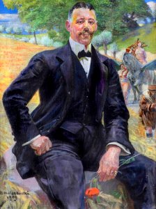 Jacek Malczewski - Portret mężczyzny z czerwonym makiem