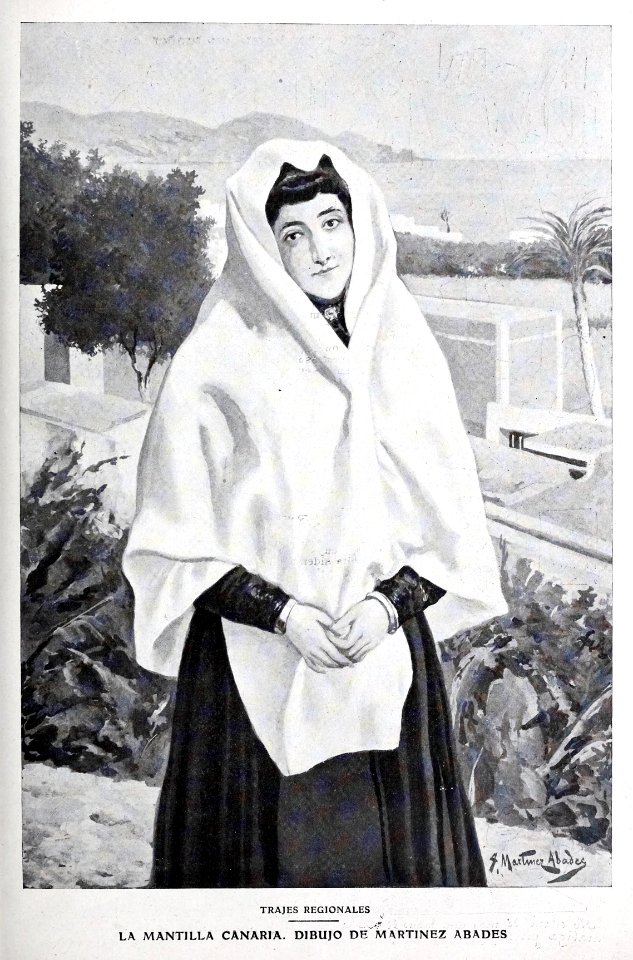 1908-06-06, Blanco y Negro, La mantilla canaria, Martínez Abades