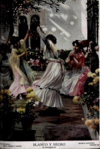 1909-05-22, Blanco y Negro, quien baila, García y Ramos. Free illustration for personal and commercial use.