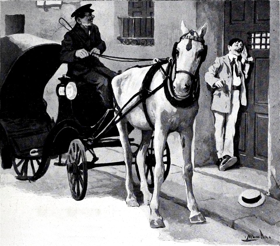 1908-11-10, Blanco y Negro, Cuadros madrileños, Dar posada al peregrino (prosa rimada), Carlos Miranda, Medina Vera (cropped)