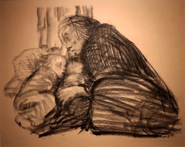 1910 Kollwitz Tod und Frau