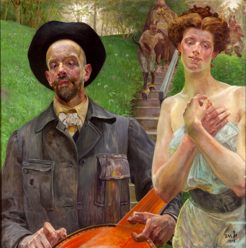 J.Malczewski Autoportret z muzą 1908 Muzeum im Jacka Malczewskiego w Radomiu