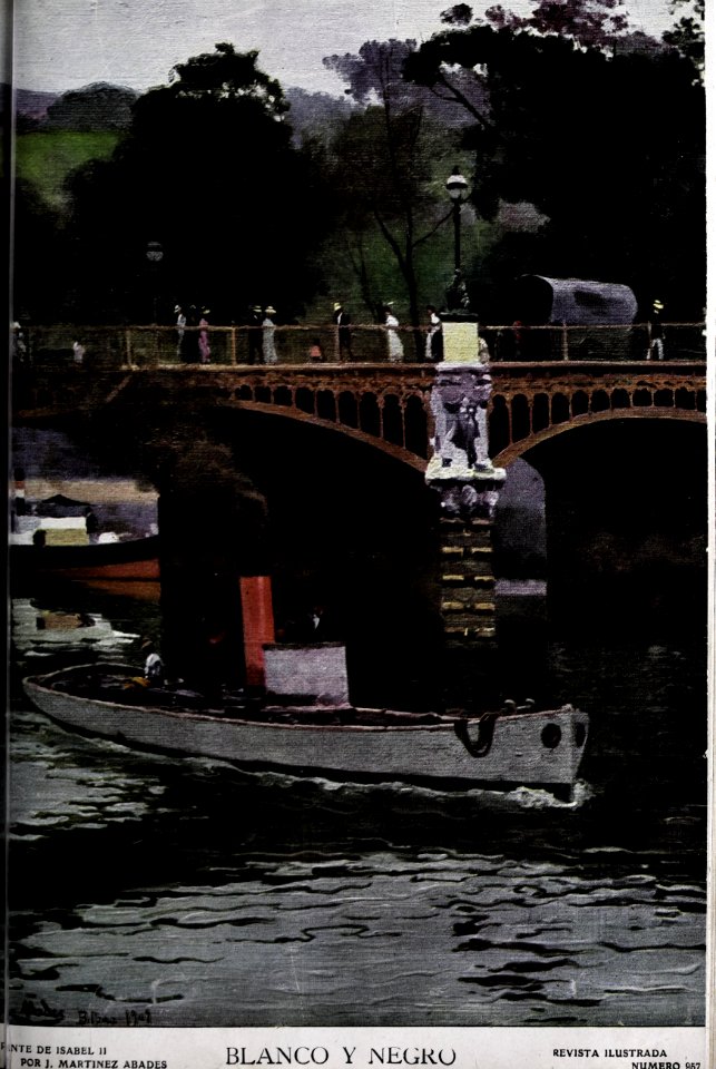 1909-09-04, Blanco y Negro, Puente de Isabel II, Martínez Abades