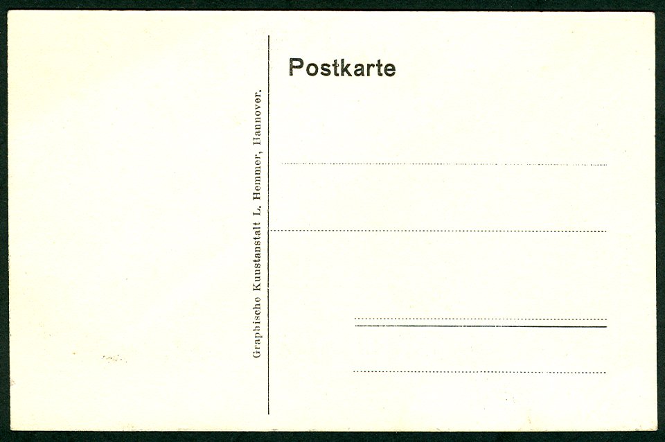 1910-07-19 Ludwig Hemmer PC Enthüllung des Prinzessinen-Denkmals am 19. Juli 1910 in Hannover. Adressseite Graphische Kunstanstalt