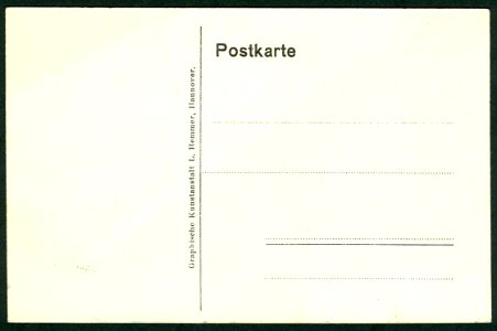 1910-07-19 Ludwig Hemmer PC Enthüllung des Prinzessinen-Denkmals am 19. Juli 1910 in Hannover. Adressseite Graphische Kunstanstalt