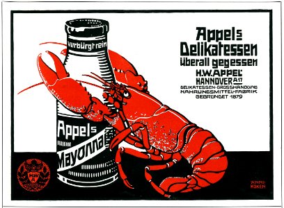 1911-04-20 Illustrirte Zeitung S. 0014 S. XIV oberes Teil, Änne Koken Appels Mayonnaise Delikatessen Hummer