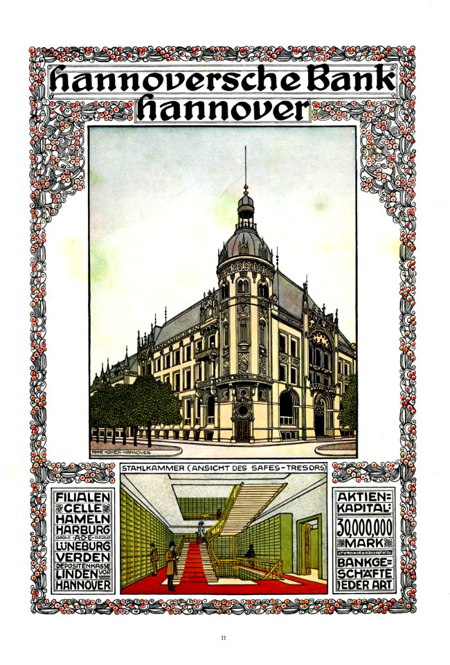 1911-04-20 Illustrirte Zeitung S. 0002 S. II Änne Koken Hannoversche Bank Hannover Stahlkammer (Ansicht des Safes-Tresors)