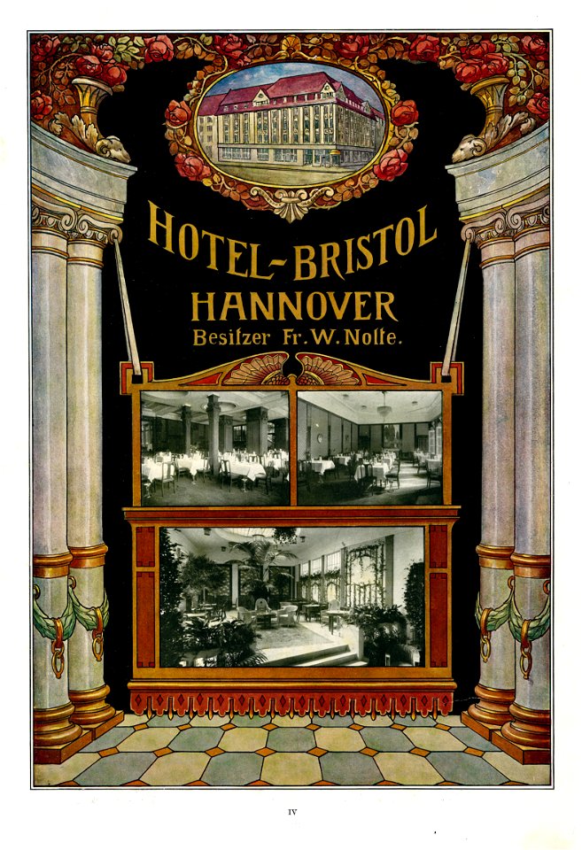 1911-04-20 Illustrirte Zeitung S. 0004 S. IV noch unidentifizierte Künstler Fotograf Hotel Bristol Hannover Besitzer Friedrich Wilhelm Nolte