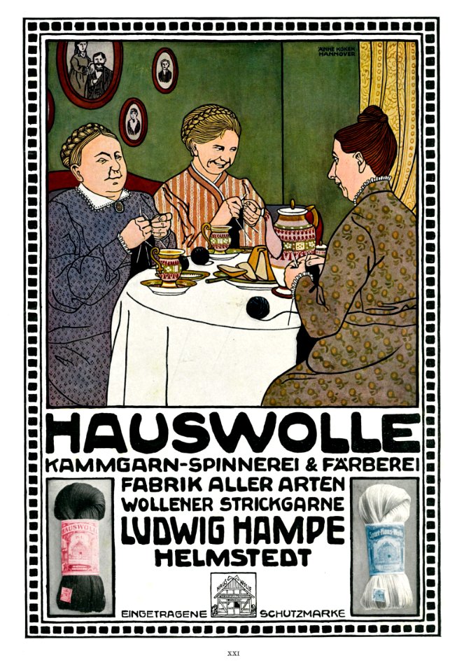 1911-04-20 Illustrirte Zeitung S. 0021 S. XXI Kammgarn-Spinnerei & Färberei Ludwig Hampe Helmstedt, Änne Koken
