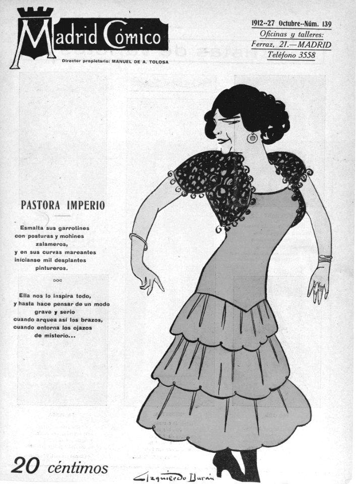 1912-10-27, Madrid Cómico, Pastora Imperio