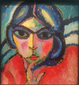 1913 painting by Alexej von Jawlensky - Meditative Woman