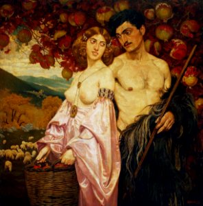 Okuń Self-portrait with Sicilian woman