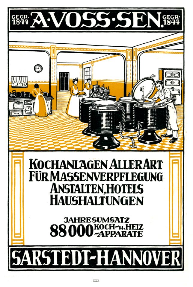 1911-04-20 Illustrirte Zeitung S. 0030 S. A.Voss senior, Kochanlagen, Sarstedt-Hannover, Änne Koken