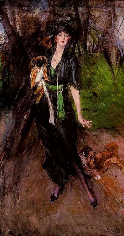 Lina Bilitis with Two Pekinese