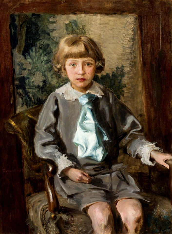 Teodor Axentowicz - Portret Iwona Łomińskiego w wieku dziecięcym 1913