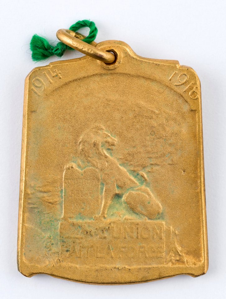 1914-1918 L'Union Fait La Force, medal by Jacques Marin (1877-1950), Belgium, 1918, Coins and Medals Department of the Royal Library of Belgium, 2Lef83 - 47 (verso)