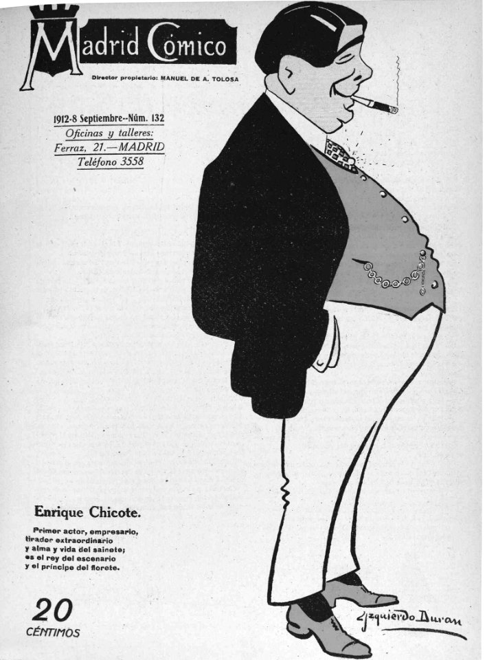 1912-09-08, Madrid Cómico, Enrique Chicote