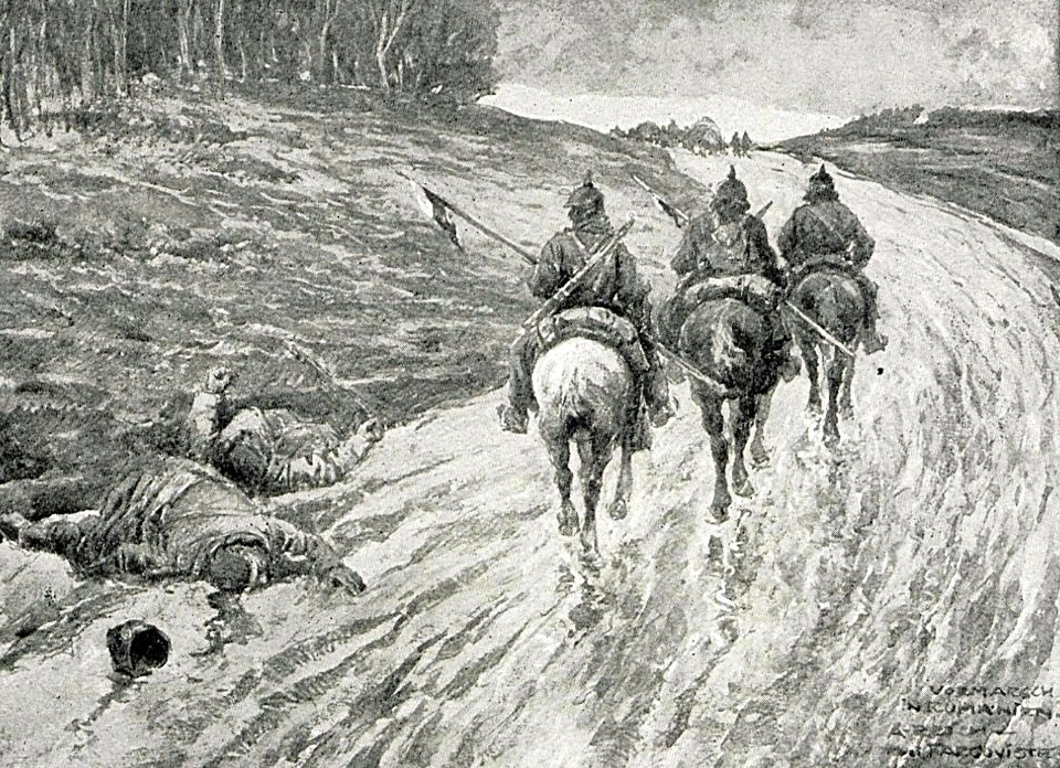 1916 - Albert Reich - Dambovita, cavalerie germana in urmarirea trupelor romane, langa Targoviste p46