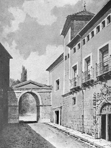 1913, Memorias históricas de Burgos y su provincia, Arco de Margarita, adosado a la Casa de las Cuatro Torres (cropped)