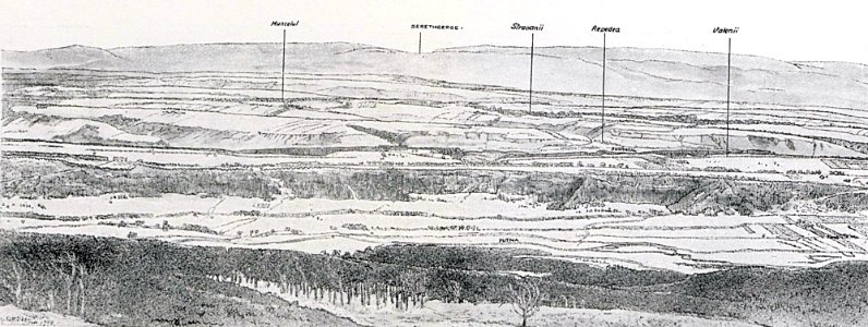 1916 - Albert Reich - Magura Odobestilor, vedere panoramica a vailor Putna si Sulita p74