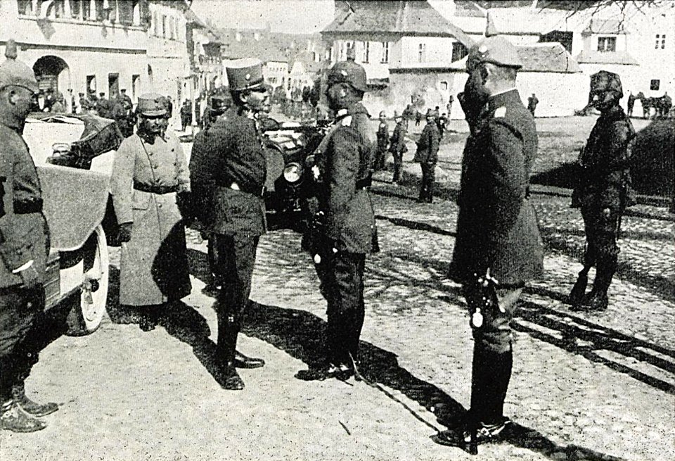 1916 - Albert Reich - Transilvania, intalnire arhiducele Carol cu generalul Kraft la Cisnadie p12