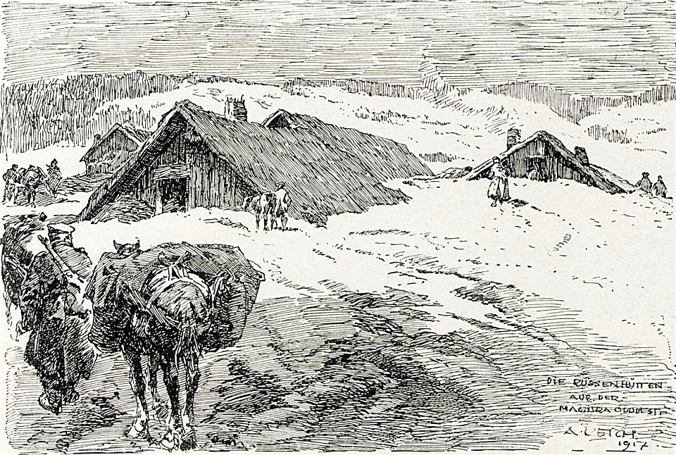 1916 - Albert Reich - Magura Odobestilor, adaposturi parasite de trupele rusesti p73